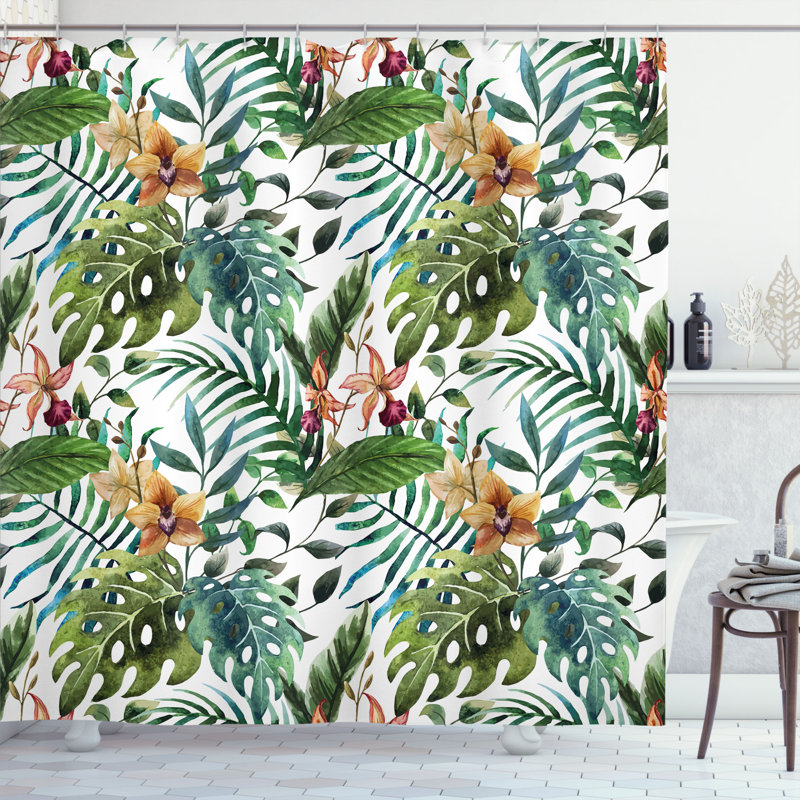 Shower Curtain with Hooks Included, 84" H x 69" W