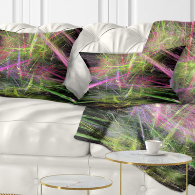 Coussin lombaire abstrait à motif fractal abstrait