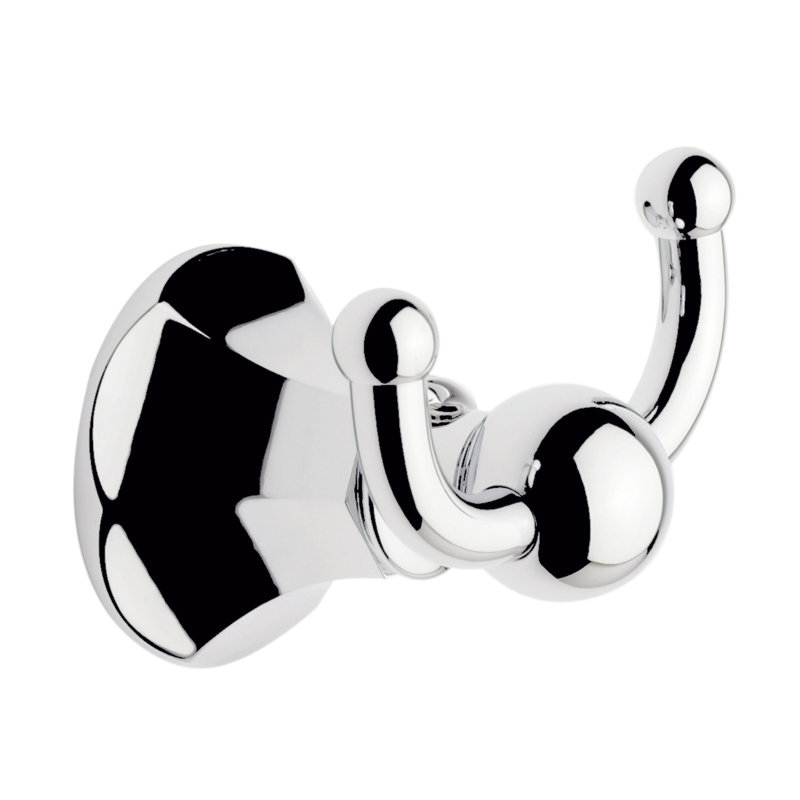 Empire Double Robe Hook, Satin Nickel