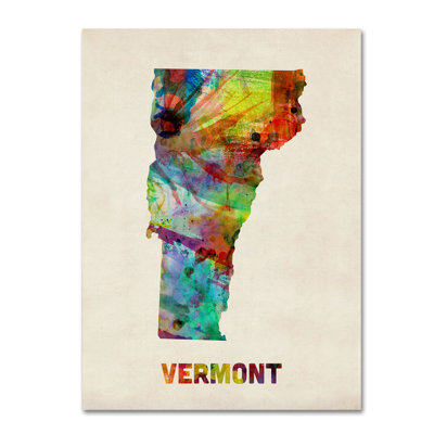 " Vermont Map " by Michael Tompsett