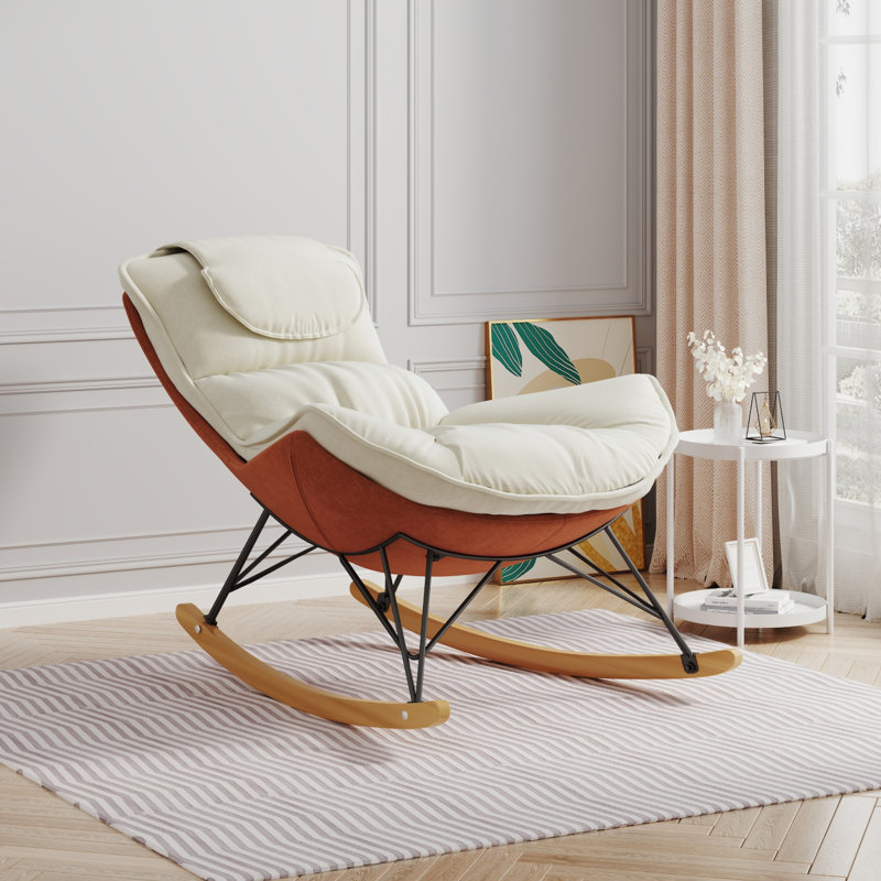 Fauteuil rembourré moderne Modern Luxury Rocchair, Blanc