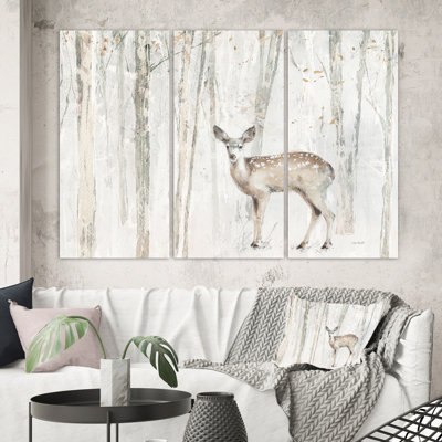 «A Woodland Walk into the Forest I», reproduction d'art sur toile tendue