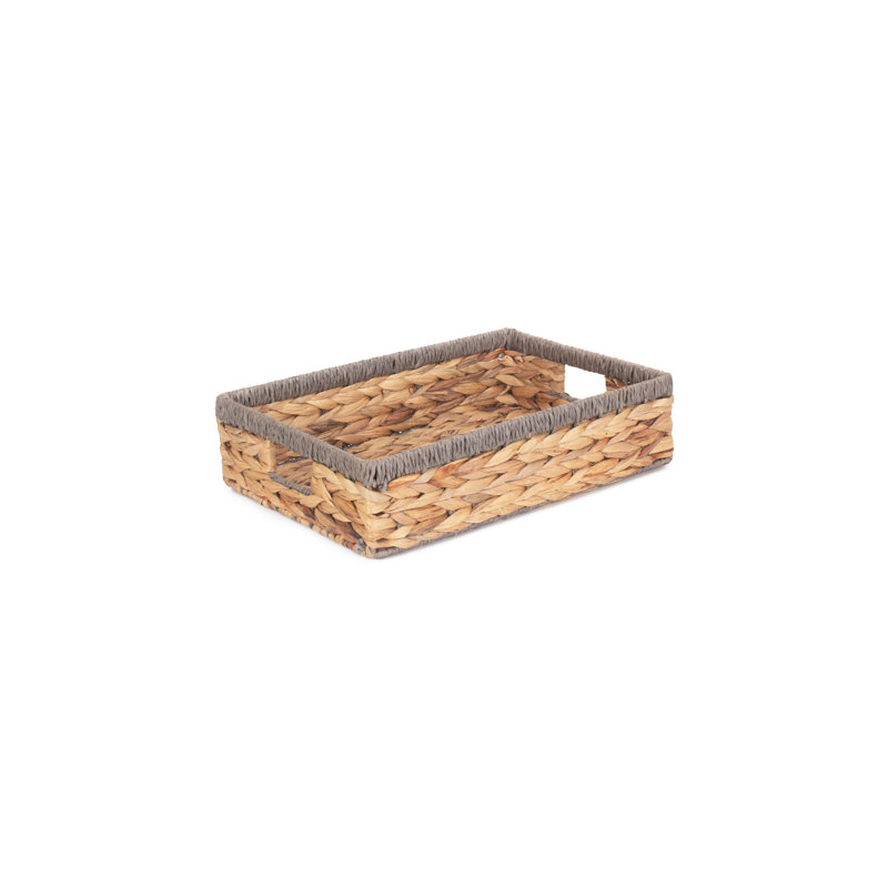 Shallow Water Hyacinth Storage Basket, 30cm W x 42cm D