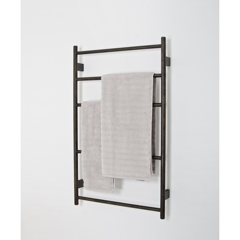 Mendocino Wood 4 Wall Towel Rack, Dark Oak