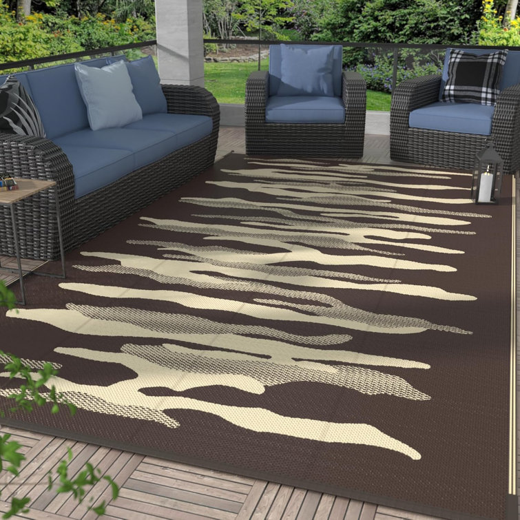 Tapis d'extérieur réversible en plastique imperméable