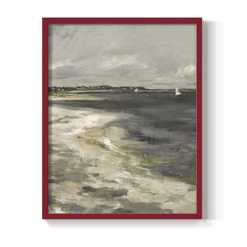 "Vintage Nautical Print XXXVII", H 11 po x l 9 po, Rouge