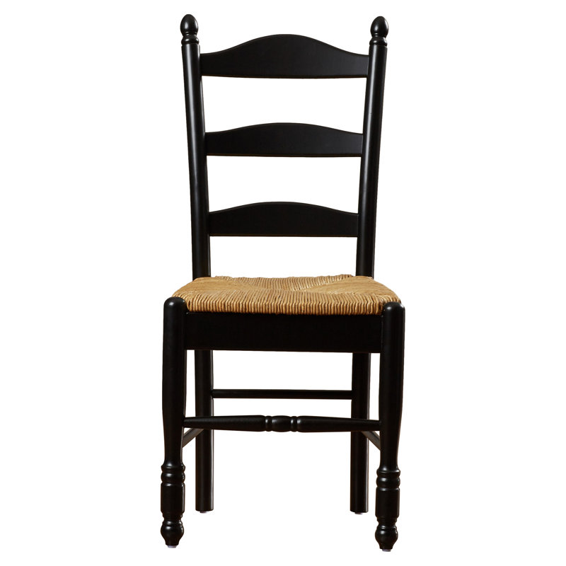 Chaise d'appoint à dossier échelle Amasya, Noir