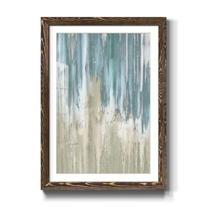 Neutre ciel - reproduction d'art, H 44 po x l 31 po x P 1 po, Papier, cadre noyer, Blanc