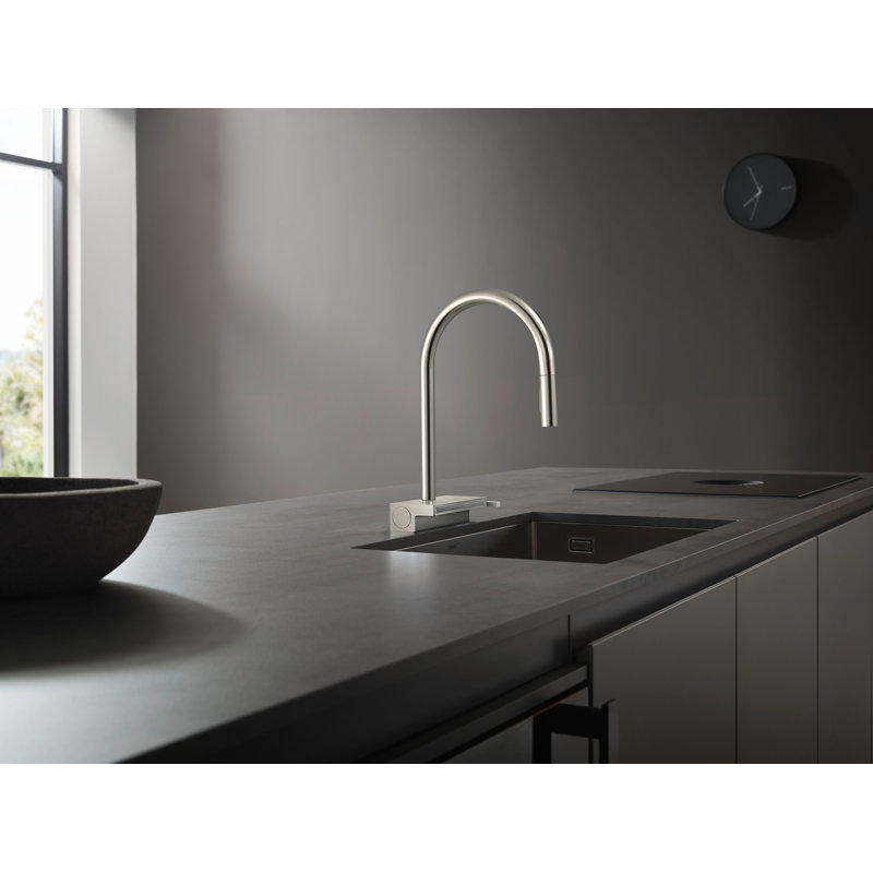 Aquno Select 3-Spray Kitchen Faucet with Pull-Down Spout, 1.75, Stainless Steel