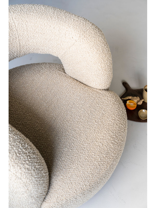 Chaise d'appoint Sharon, Tissu sable