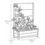 Keter Tulip Screen Planter - Ashwood Brown