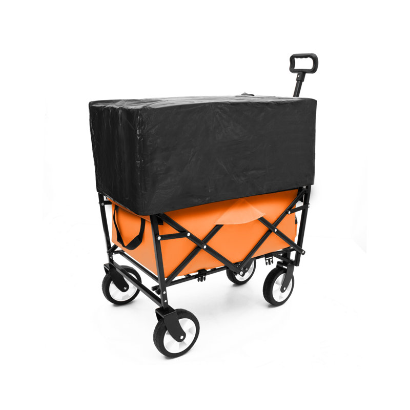 Chariot de plage pliable polyvalent 3 pièces, Orange
