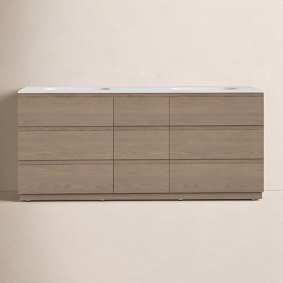 Arla 72" Cedar Double Bathroom Vanity