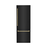 ZLINE 30 Autograph Edition 16.1 cu. ft. Built-in 2-Door Bottom Freezer Refrigerator with Accent