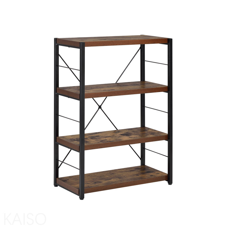 Oak & Black Finish Bookshelf