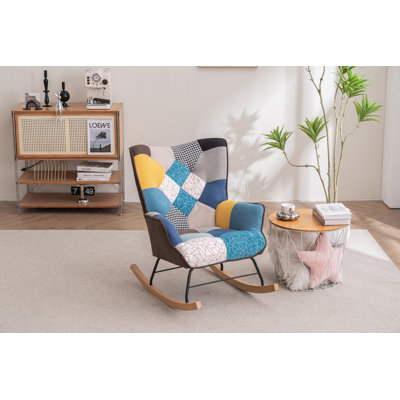 Chaise berçante rembourrée Lammons