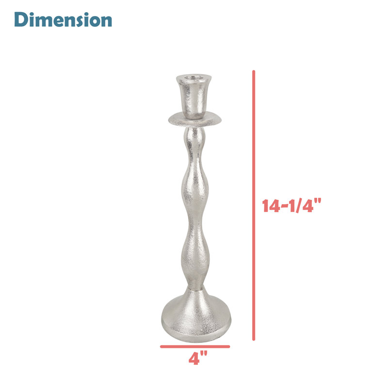 2 Piece Aluminum Tabletop Candlestick Set