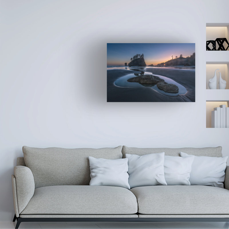 Art sur toile, "Donald Luo Twilight At Second Beach", H 16 po x l 24 po