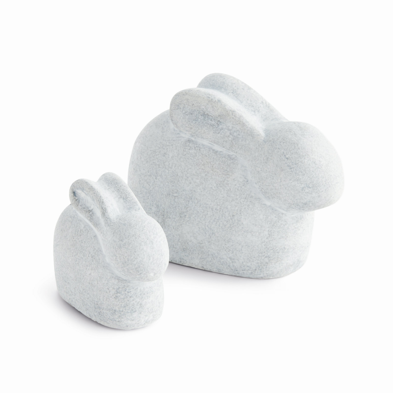 Whitewash Concrete Rabbit Garden Sculptures