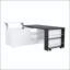 Table basse à plateau relevable Farmhouse avec portes de grange, prise de courant et roulettes-129414928