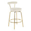 Tabouret de comptoir pivotant doré de 25,5 po Kayson-383255560