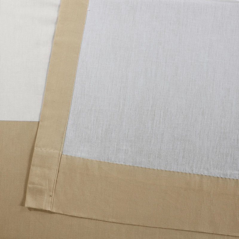 Dwayne 100% Cotton Sheer Curtain Single Panel, Shaker Beige, 50"W x 84"L