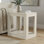 Table de bout carrée contemporaine 23,6 po Allysyn