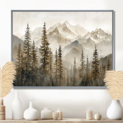 Timber And Peaks Mountain Simplicity In Winter III - Mountains Canvas Art