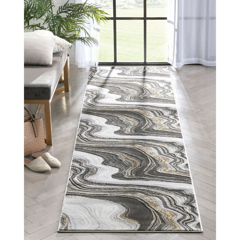 Clomer Abstract Rug, Runner 2'7" x 9'10"