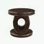 Table de bout ronde en bois avec base robuste-757697360