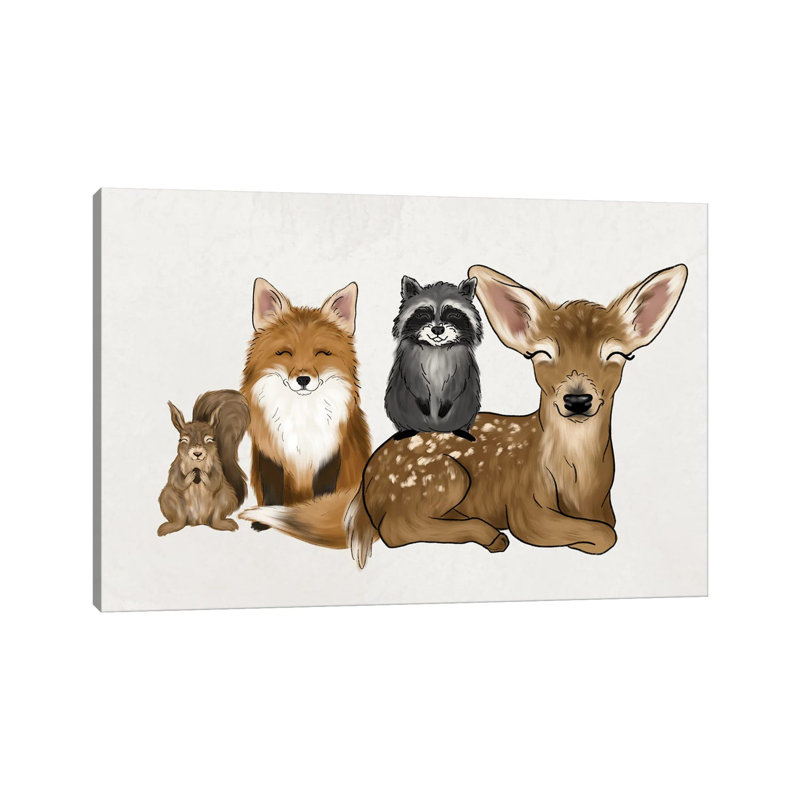 Woodland Babies by Katie Bryant - Wrapped Canvas Gallery-Wrapped Canvas Giclée, 66.04 cm H x 45.72 cm W x 3.175 cm D