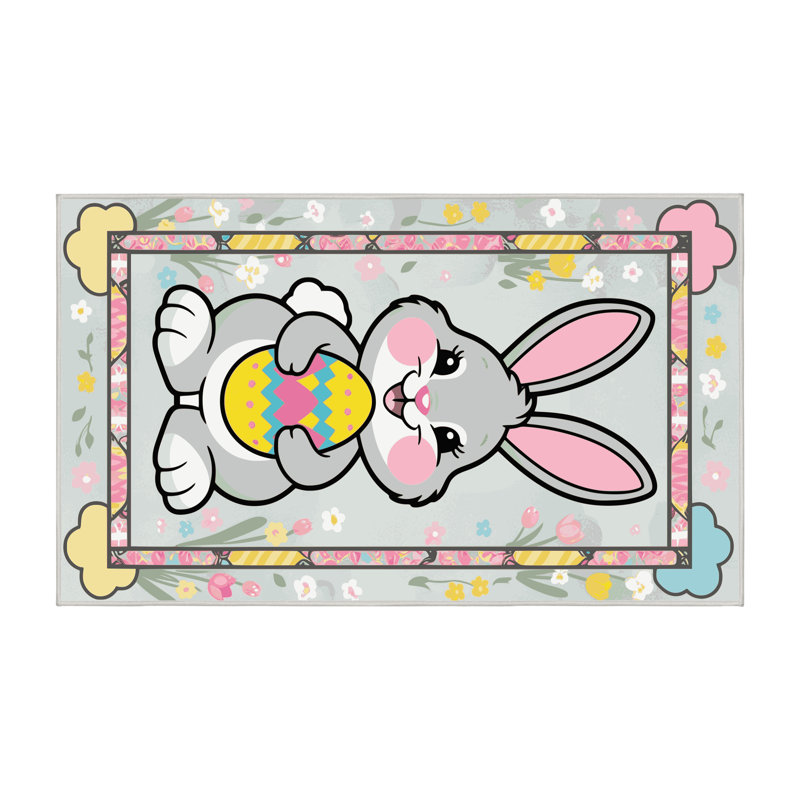 The Holiday Aisle® Easter Spring Holiday Rug, Rectangle 8' x 10'