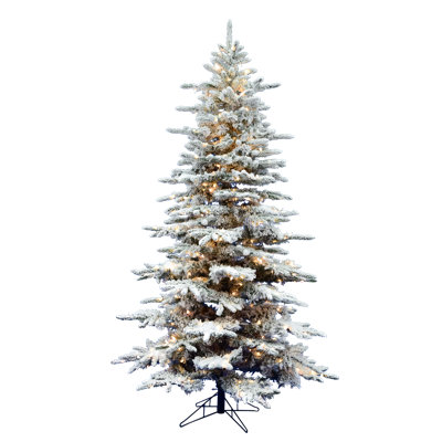 7' H Lighted Artificial Fir Christmas Tree