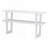 Wood Console Table with  Open Shelf,  Marble-Effect Top-1453518450