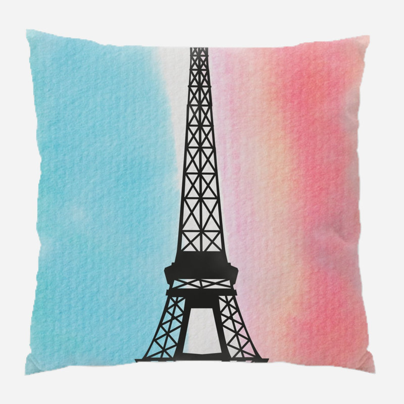 Coussin décoratif tour Gaenside, Microsuède, Intérieur