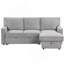Canapé-lit modulaire Upholstery avec espace de rangement, port USB, 2 porte-gobelets-1032483494