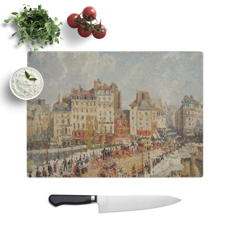 The New Bridge by Camille Pissarro Chopping Board, 0.4cm H x 28.5cm W x 39cm L