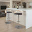 Tabouret de bar réglable Laurenzio avec repose-pieds arrondi en T-758589269-789590281