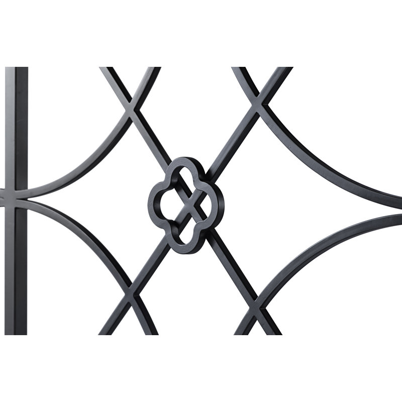 Boxwood's Console (58"W), Flat Black, Carrera Marble