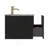 30" Striped Brushed Black Oak Floating Bathroom Vanity With White Ceramic Sink, Bathroom Vanity For Modern Bathroom, One-Piece White Basin Without Drain, Pre-Assembled-1202440794-1202440797