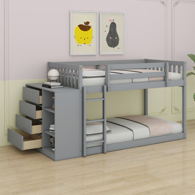 Bunk Bed With Drawers And Shelves