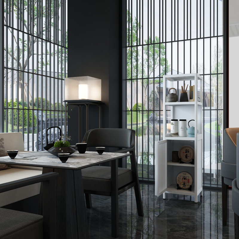 Armoire blanche pour un rangement supplémentaire dans la salle de bain et le salon - Blanc, option de grande capacité