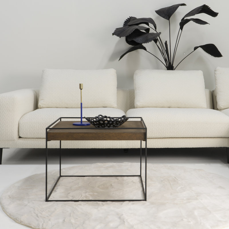 Lanette Four Leg Coffee Table, 46cm H x 60cm W x 60cm D, Walnut