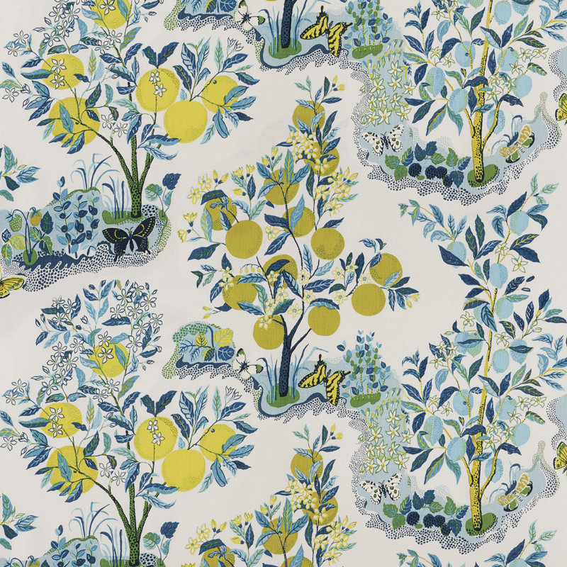 Tissu jardin d'agrumes, Piscine