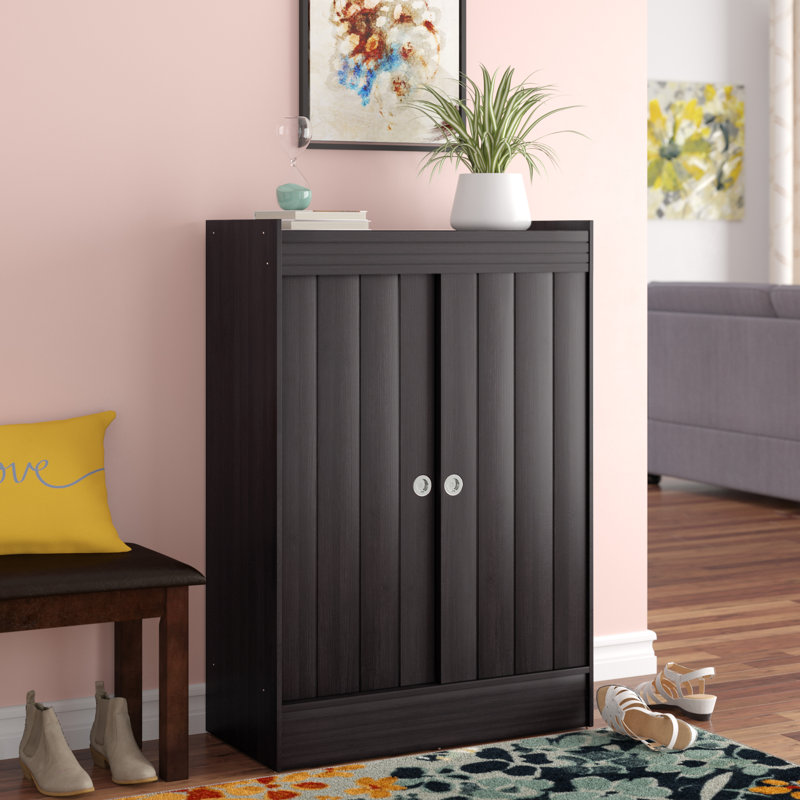 Kait 18 Pair Shoe Storage Cabinet, Espresso