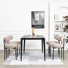 Sherpa Upholstered Metal Dining Chairs