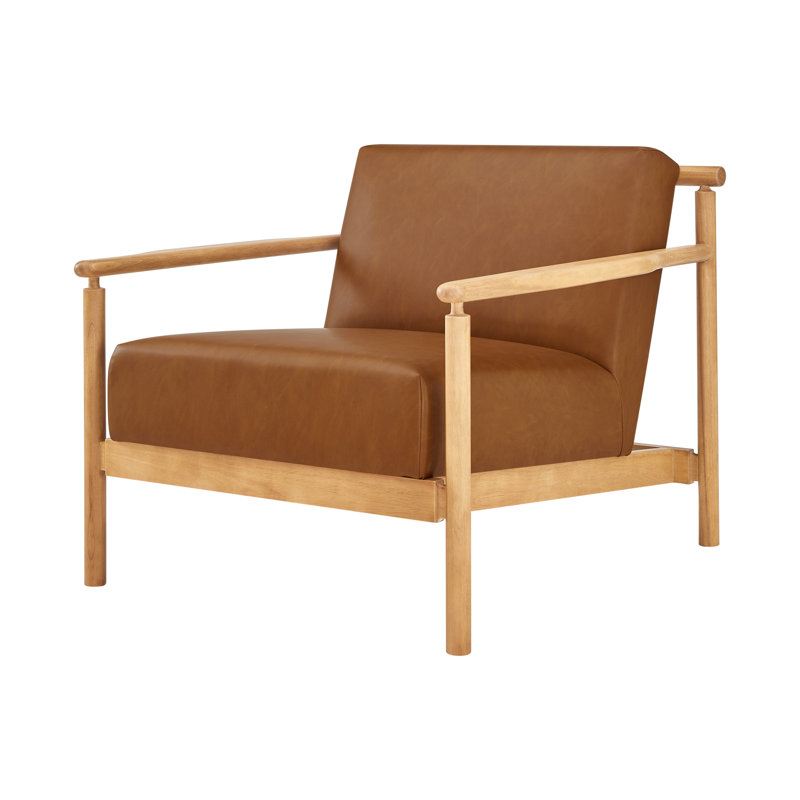 Dagur Faux Leather Accent Arm Chair