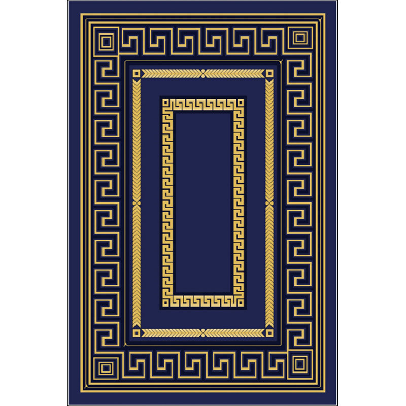 Tapis luxueux en velours (4,6 x 7,2 pi), tissu antibactérien à 100%, envers en coton antidérapant, hauteur des poils: 0,4 po | Lavable à la machine, impression numérique 3D | Parfait pour le décor du salon et de la chambre à coucher, doux et durable
