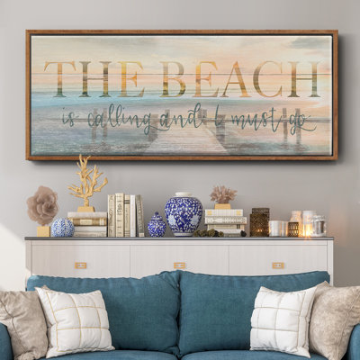 The Beach is- Framed Canvas