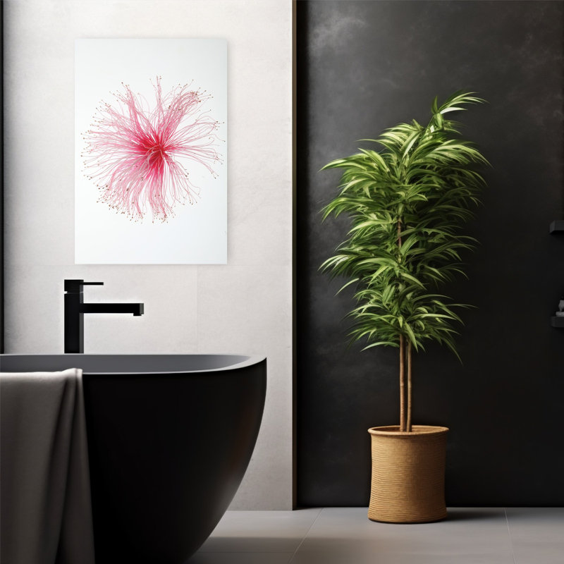 Art contemporain, art floral moderne abstrait, H 24 po x l 16 po